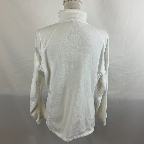 The North Face Fleece Pullover Women's L White Long Sleeve Quarter Zip - Picture 8 of 13